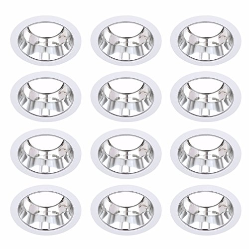 Res530cw-12pk 5 In. Trim With Brushed Chrome Reflector White Trim Ring Fits Par30 R30 - Pack Of 12