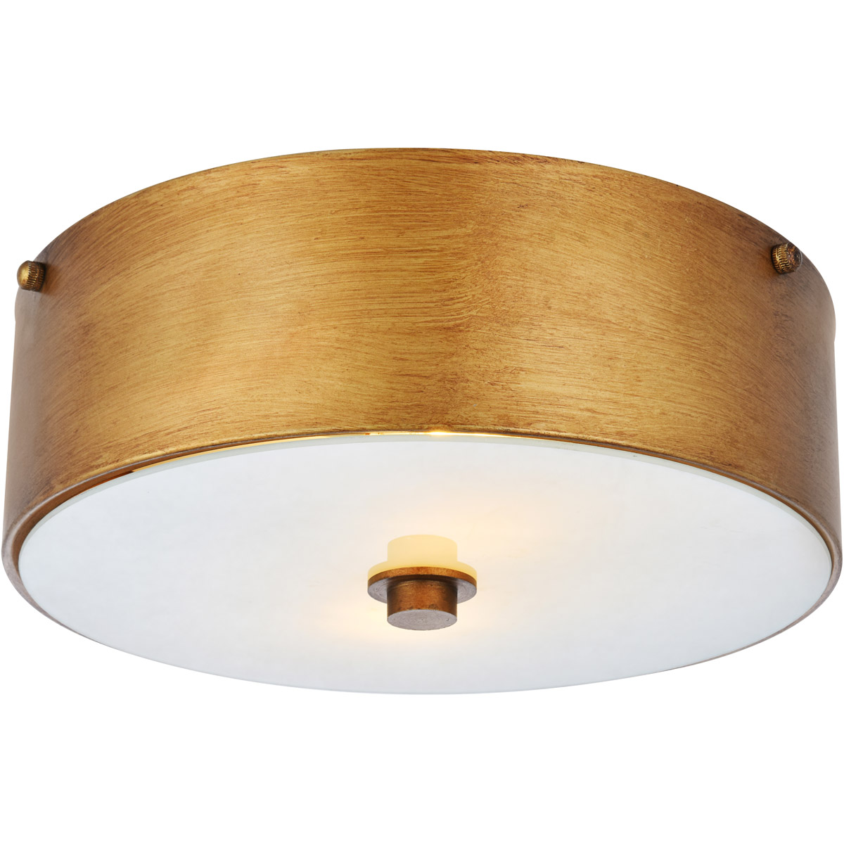 Elegant Lighting Ld6022 12 In. Hazen 2 Light Vintage Gold Flush Mount