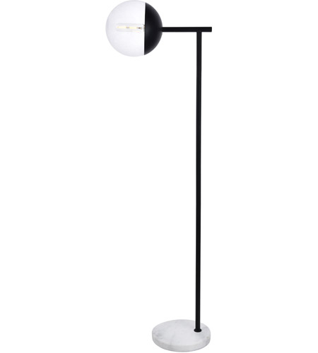 Ld6099bk 50.5 In. Eclipse 1 Light Floor Lamp Portable Light With Clear Glass, Black