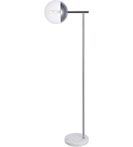 Ld6101c 50.5 In. Eclipse 1 Light Floor Lamp Portable Light With Clear Glass, Chrome