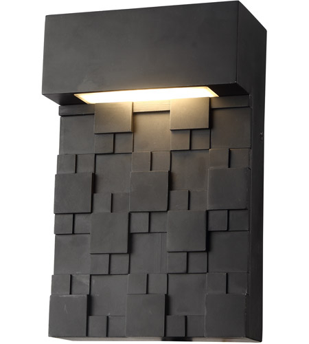 Ldod1200 6.3 In. Keefe 10.5w Led Outdoor Wall Lamp With 800 Lumen, Black & Acrylic Lens