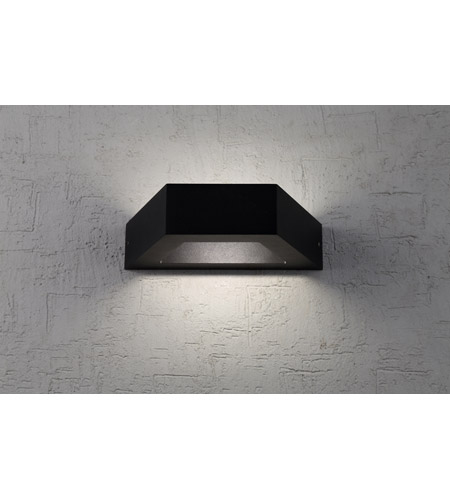 Ldod1300 4.3 In. Onni 10.5w Led Outdoor Wall Lamp With 800 Lumen, Black & Acrylic Lens