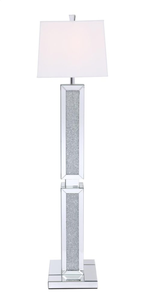 Ml9351 Sparkle 1 Light Silver Crystal Floor Lamp