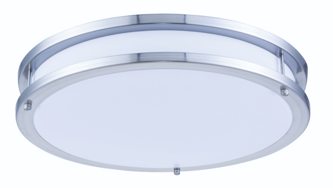 Ldcf3201 25w 1750lm 3000k Led Surface Mount With Frosted White & Nickel Acrylic Lens - 3 X 16 X 16 In.