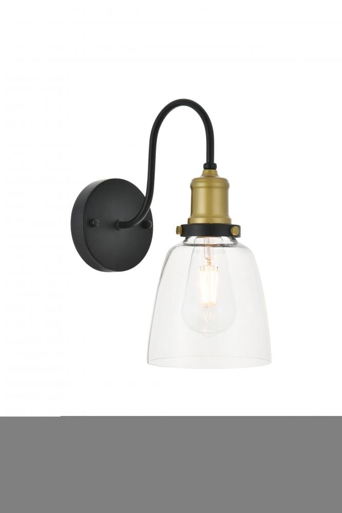 LD4013W6BRB Felicity 1 Light Brass & Black Wall Sconce LD4013W6BRB Felicity 1 Light Brass & Black Wall Sconce