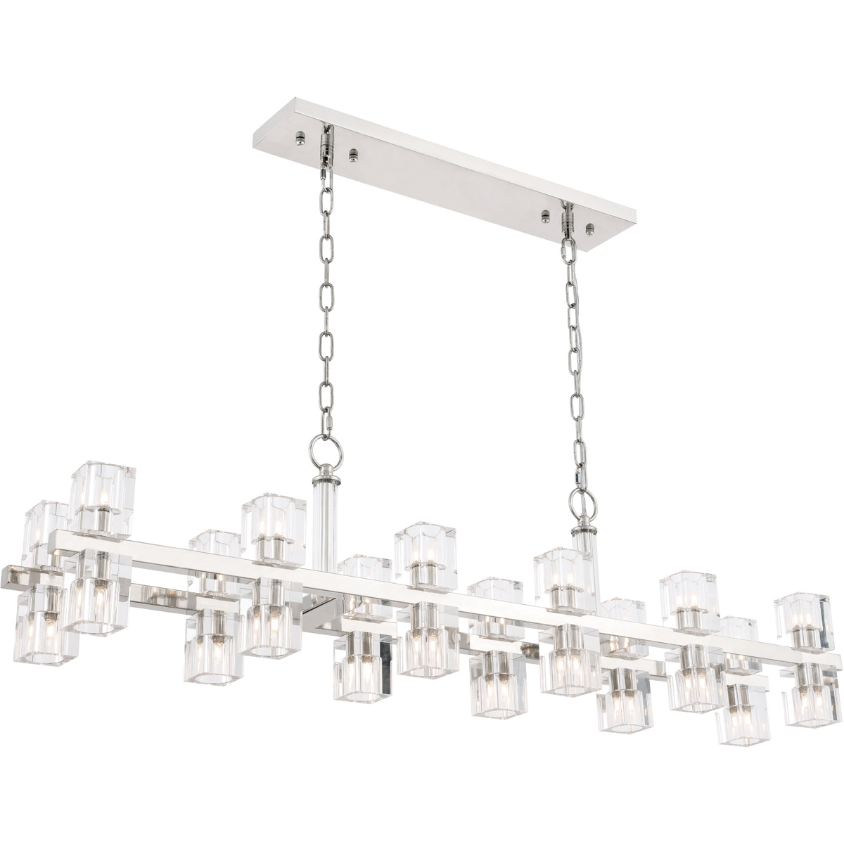 1550d50pn Chateau 24 Light Polished Nickel Ceiling Pendant