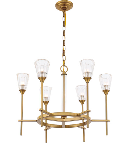 1552d26bb Soiree 6 Light Burnished Brass Ceiling Pendant