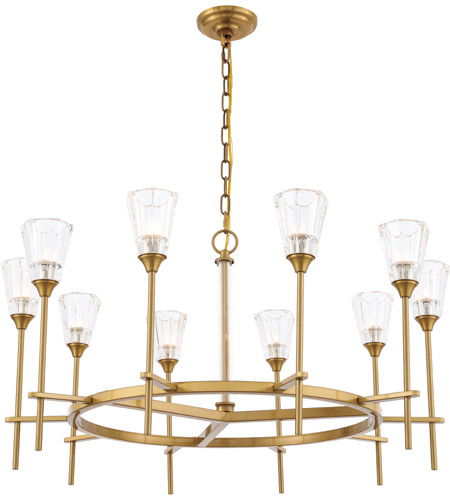1552d36bb Soiree 10 Light Burnished Brass Ceiling Pendant