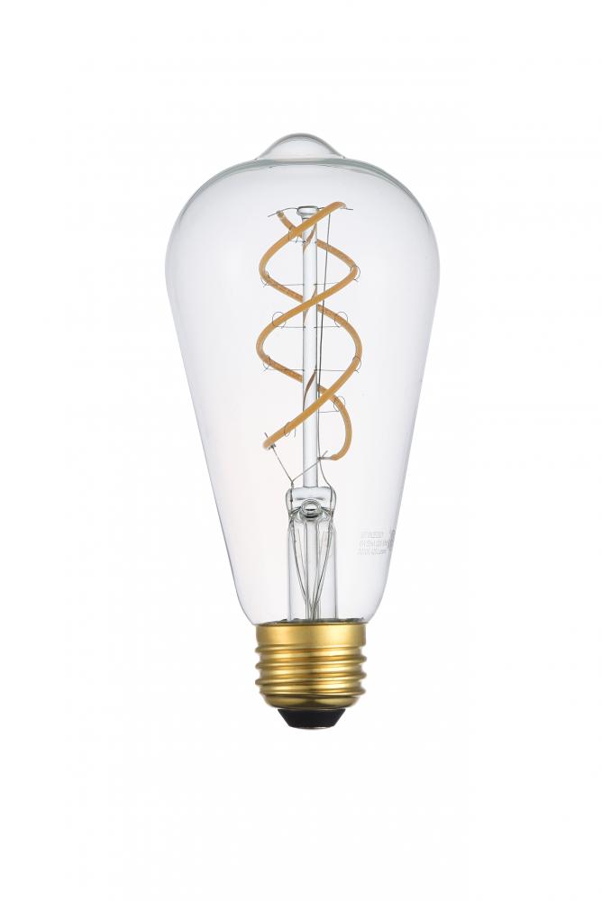 St18led201-6pk 3000k Led Decorative Helix Vertical Filament 6 Watts 420 Lumens St18 Light Bulb - Pack Of 6