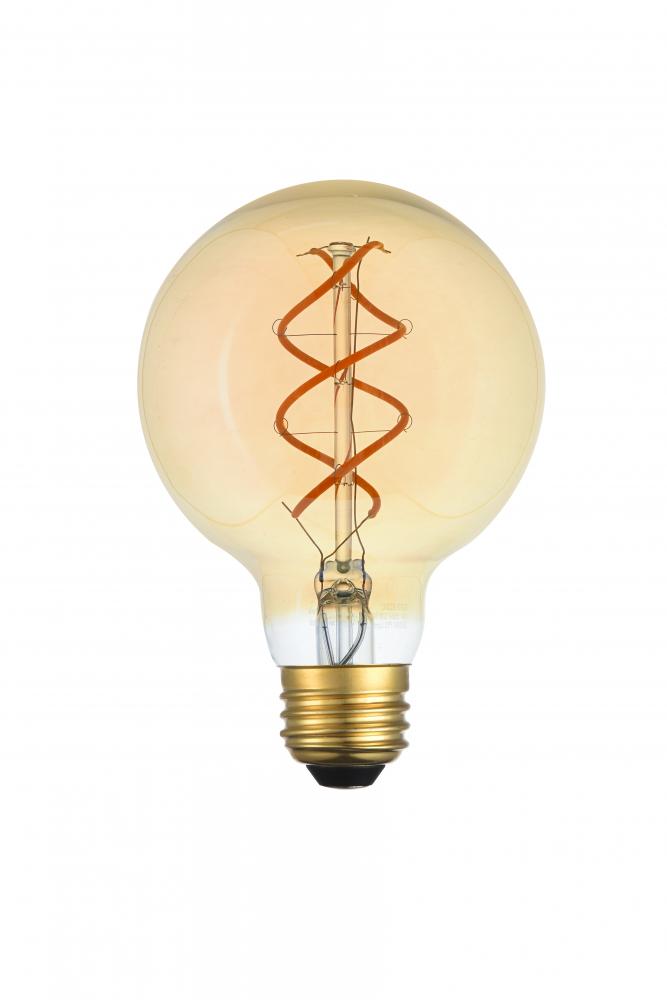 G25led302-6pk 2000k Led Decorative Helix Vertical Nostaligic Filament 6 Watts 300 Lumens Amber Tint G25 Light Bulb - Pack Of 6