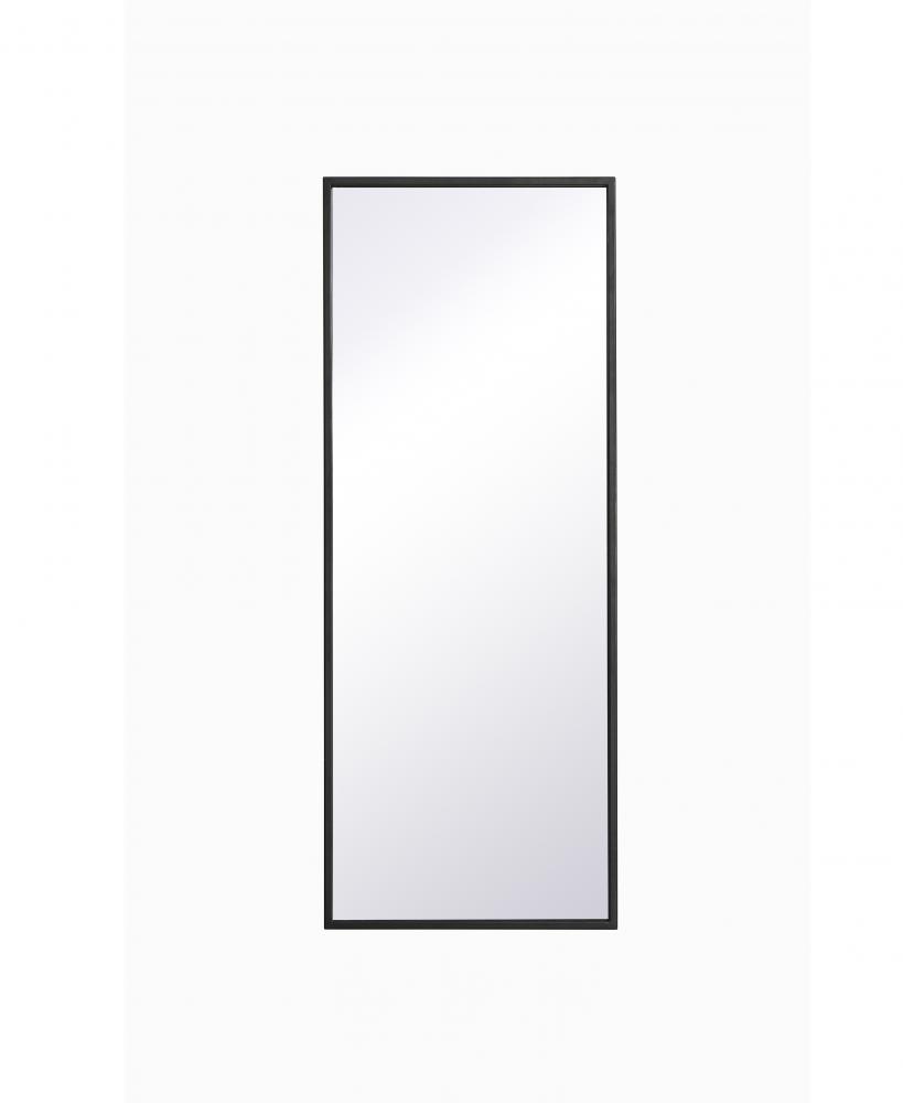 Mr41436bk 14 In. Metal Frame Rectangle Mirror In Black - 13.25 X 35.25 X 0.16 In.