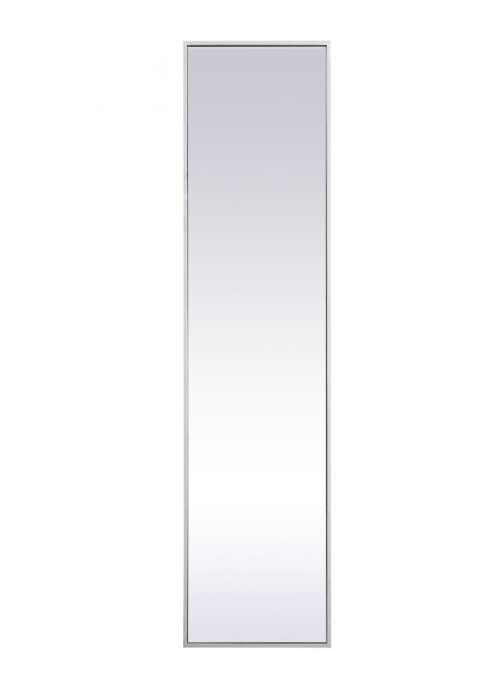 Mr41460s 14 In. Metal Frame Rectangle Mirror In Silver - 13.25 X 35.25 X 0.16 In.