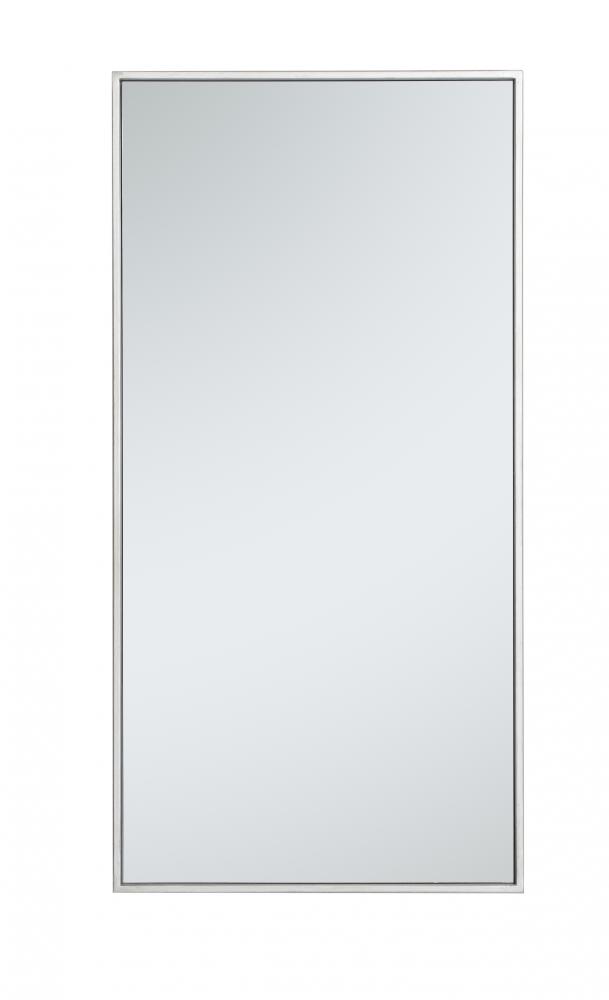 Mr41836s 18 In. Metal Frame Rectangle Mirror In Silver