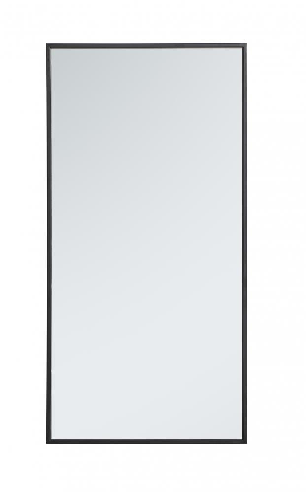 Mr41836bk 18 In. Metal Frame Rectangle Mirror In Black - 17.25 X 35.25 X 0.16 In.