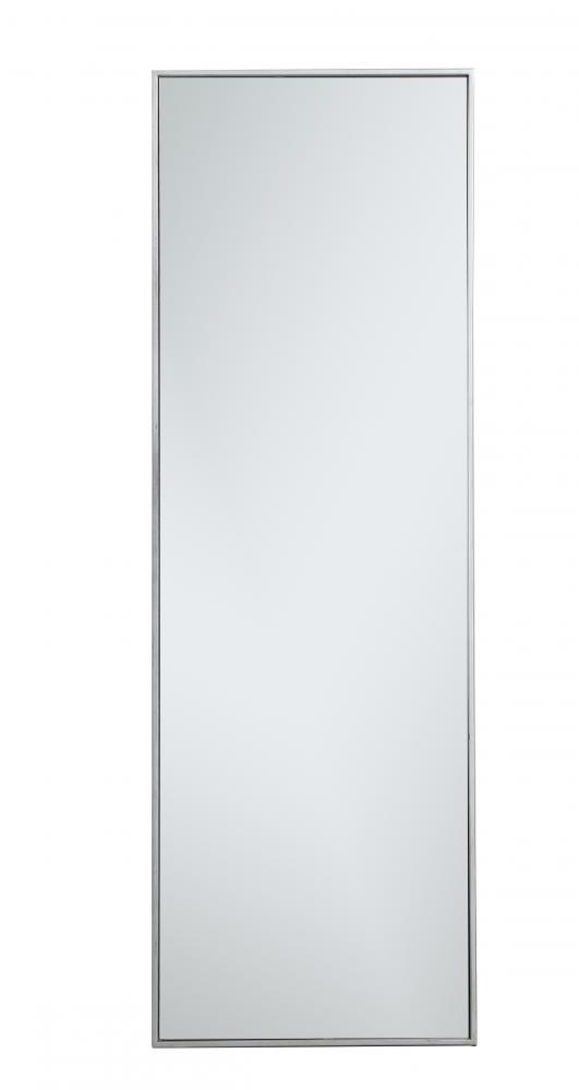 Mr42060s 20 In. Metal Frame Rectangle Mirror In Silver - 19.25 X 59.25 X 0.16 In.