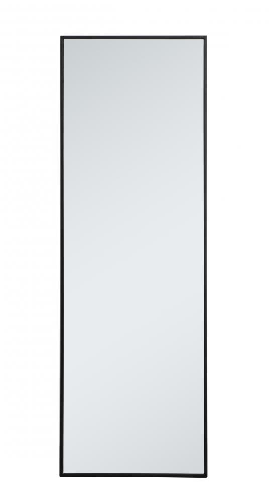 Mr42060bk 20 In. Metal Frame Rectangle Mirror In Black - 19.25 X 59.25 X 0.16 In.