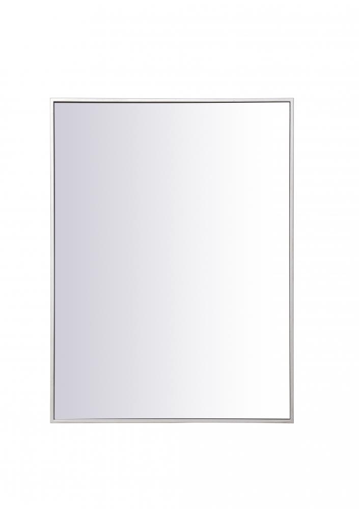 Mr42736s 27 In. Metal Frame Rectangle Mirror In Silver - 26.25 X 35.25 X 0.16 In.