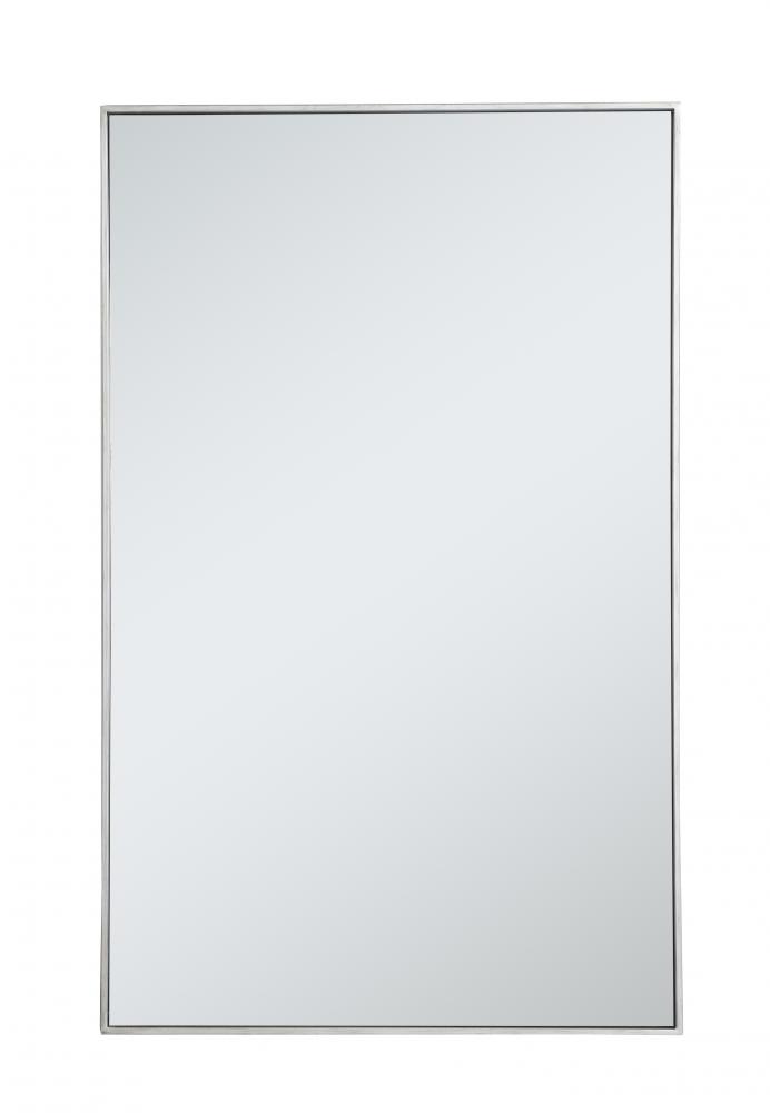 Mr43048s 30 In. Metal Frame Rectangle Mirror In Silver - 29.25 X 59.25 X 0.16 In.