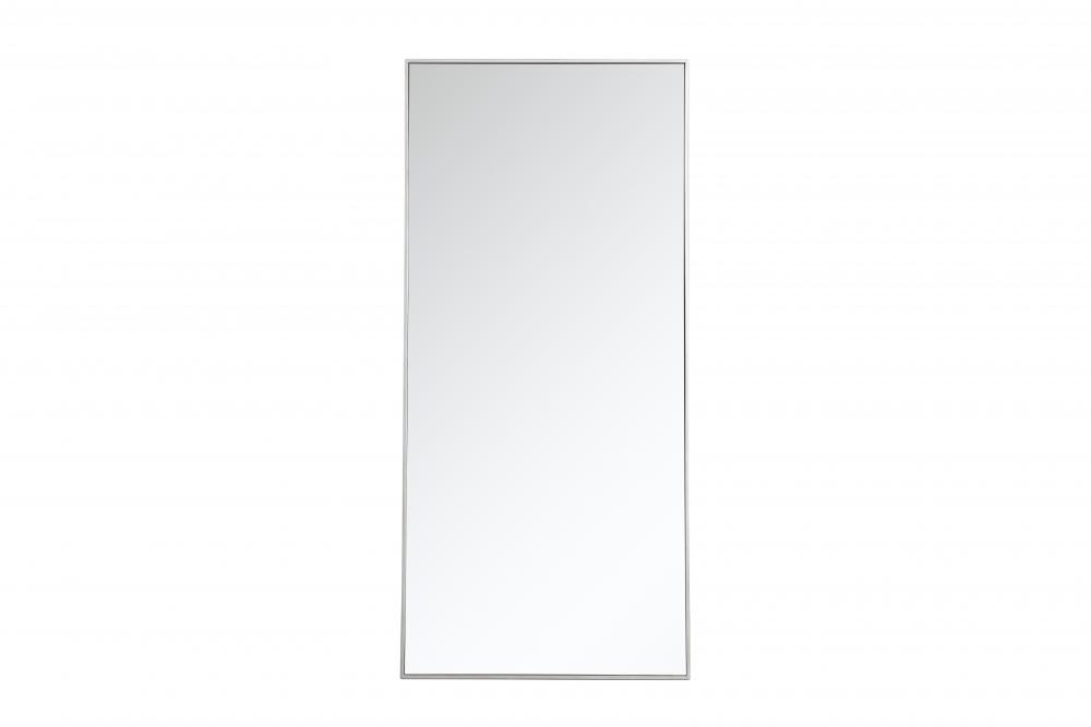 Mr43060s 30 In. Metal Frame Rectangle Mirror In Silver - 29.25 X 59.25 X 0.16 In.