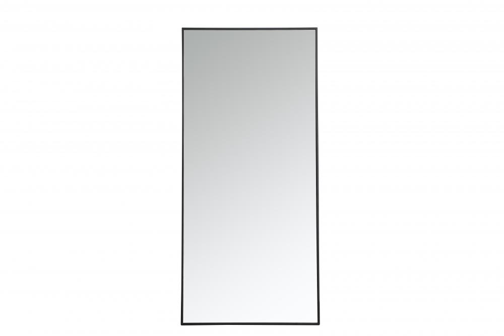 Mr43060bk 30 In. Metal Frame Rectangle Mirror In Black - 29.25 X 59.25 X 0.16 In.