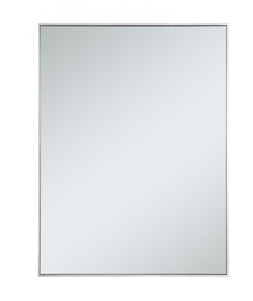 Mr43648s 36 In. Metal Frame Rectangle Mirror In Silver - 35.25 X 71.25 X 0.16 In.