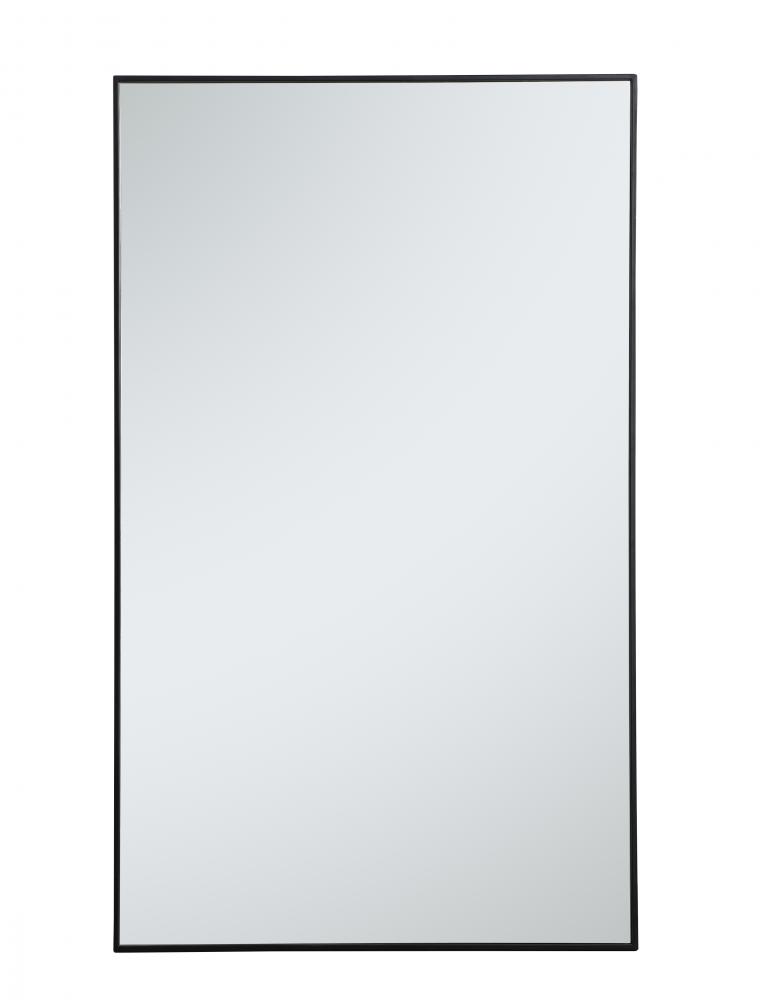 Mr43660bk 36 In. Metal Frame Rectangle Mirror In Black - 35.25 X 71.25 X 0.16 In.