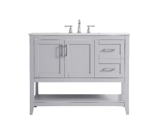 42 in. Single Bathroom Vanity in Grey