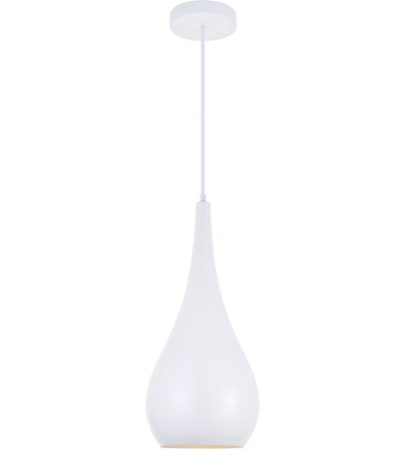 Ldpd2002wh Nora 1 Light White Pendant - 6 X 6 X 11.50 In.
