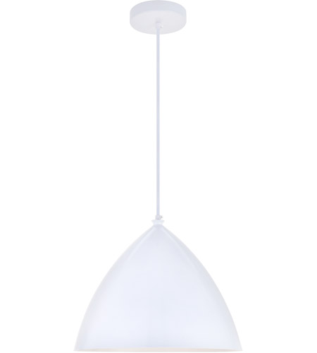 Ld2410wh Kenneth 1 Light White Pendant - 13.50 X 13.50 X 10.90 In.