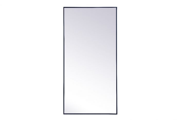 Mr43060bl 30 X 60 In. Metal Frame Rectangle Mirror, Blue