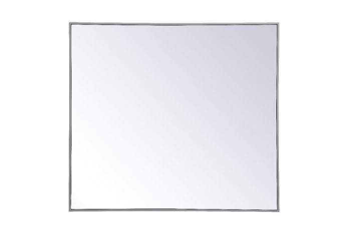Mr43640gr 36 X 40 In. Metal Frame Rectangle Mirror, Grey