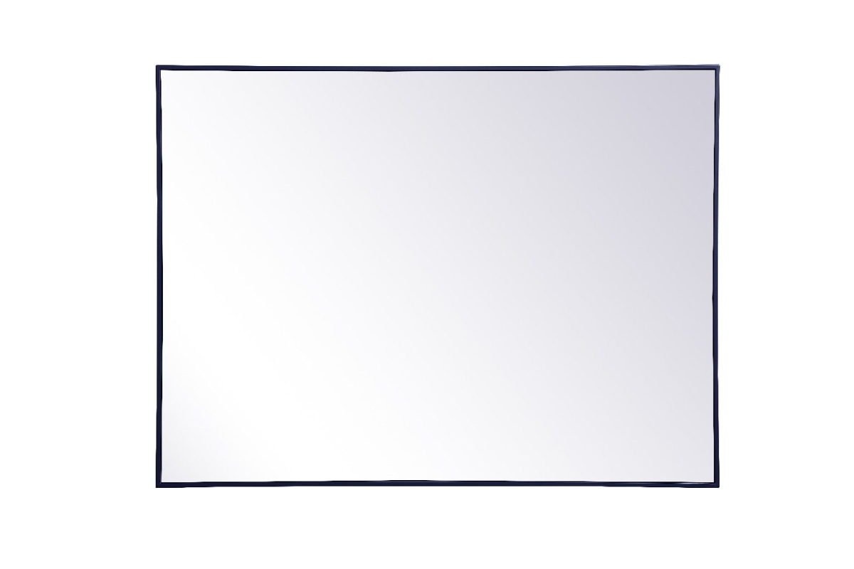 Mr43648bl 36 X 48 In. Metal Frame Rectangle Mirror, Blue