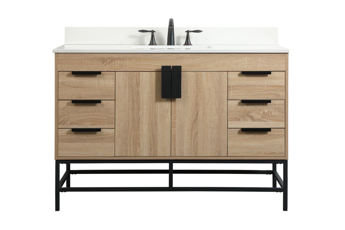 UPC 196683000014 product image for VF488W48MW-BS 22 x 33.5 x 48 in. Single Bathroom Vanity with Backsplash | upcitemdb.com