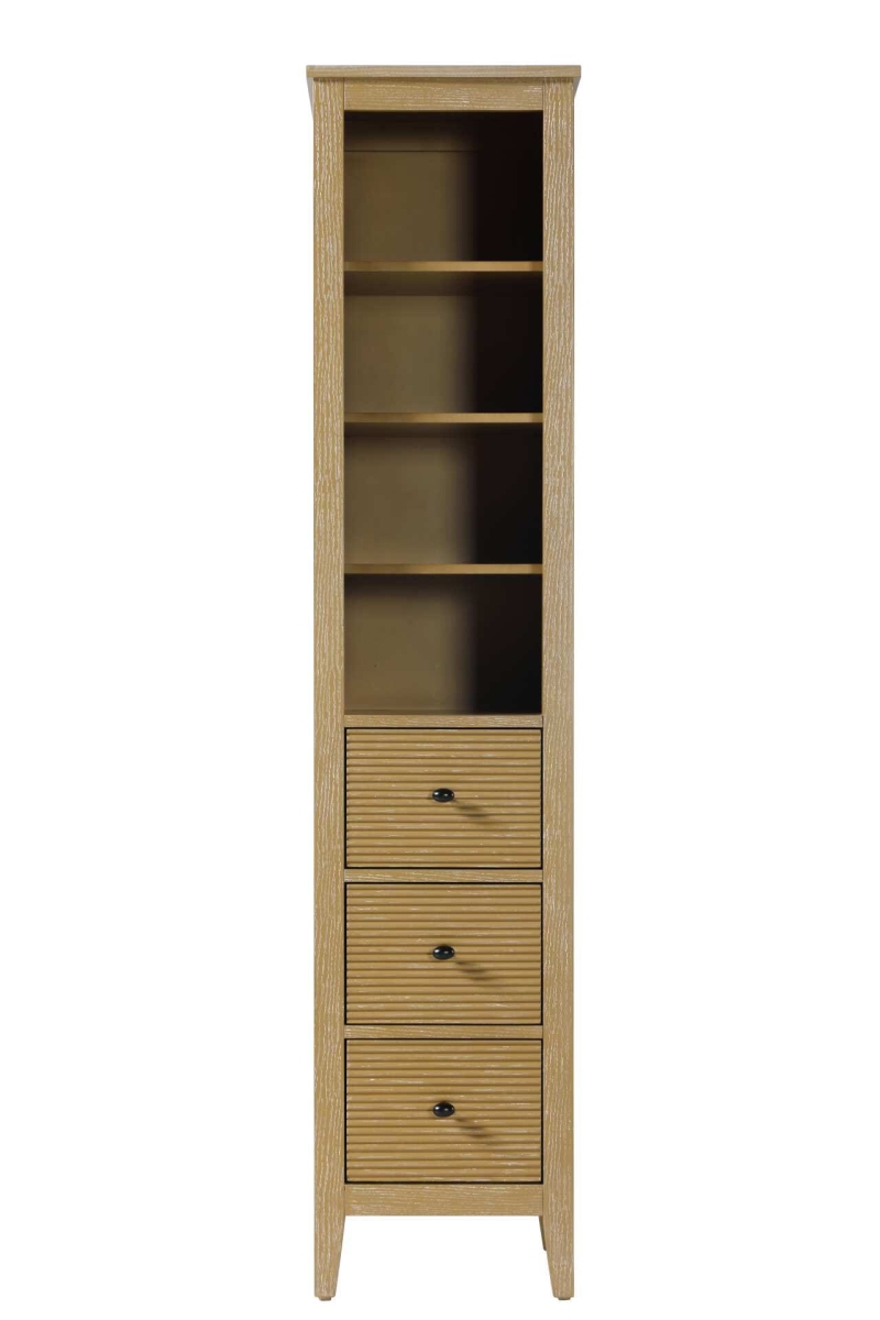 SC296B16LO 72 x 18 x 16 in. Open Shelving Bathroom Storage Cabinet - Linen Oak