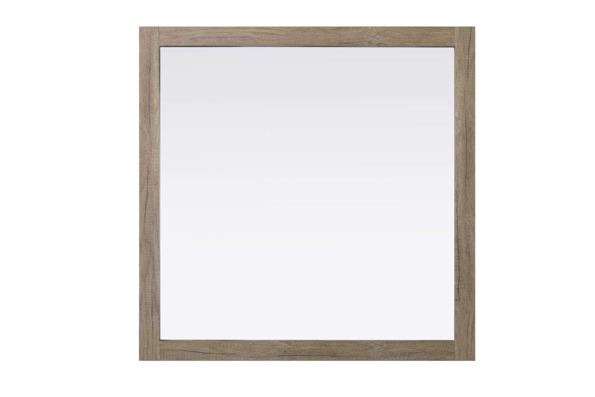 VM33636NT 36 x 36 in. Norah Square Wood Mirror, Natural Oak