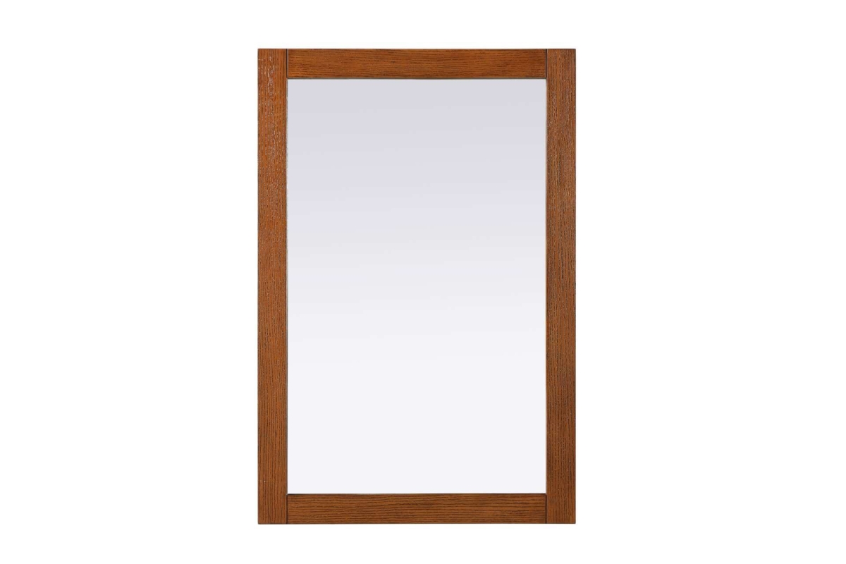 VM32436BW 24 x 36 in. Norah Rectangle Wood Mirror, Brandy Walnut