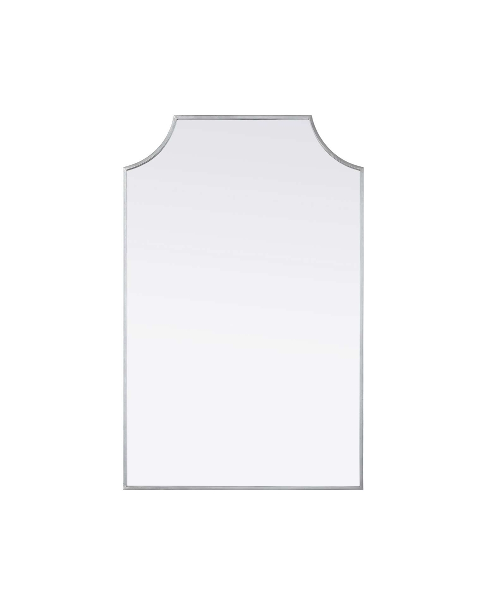 MR3B2742SIL 27 x 42 in. Notched Metal Mirror, Silver