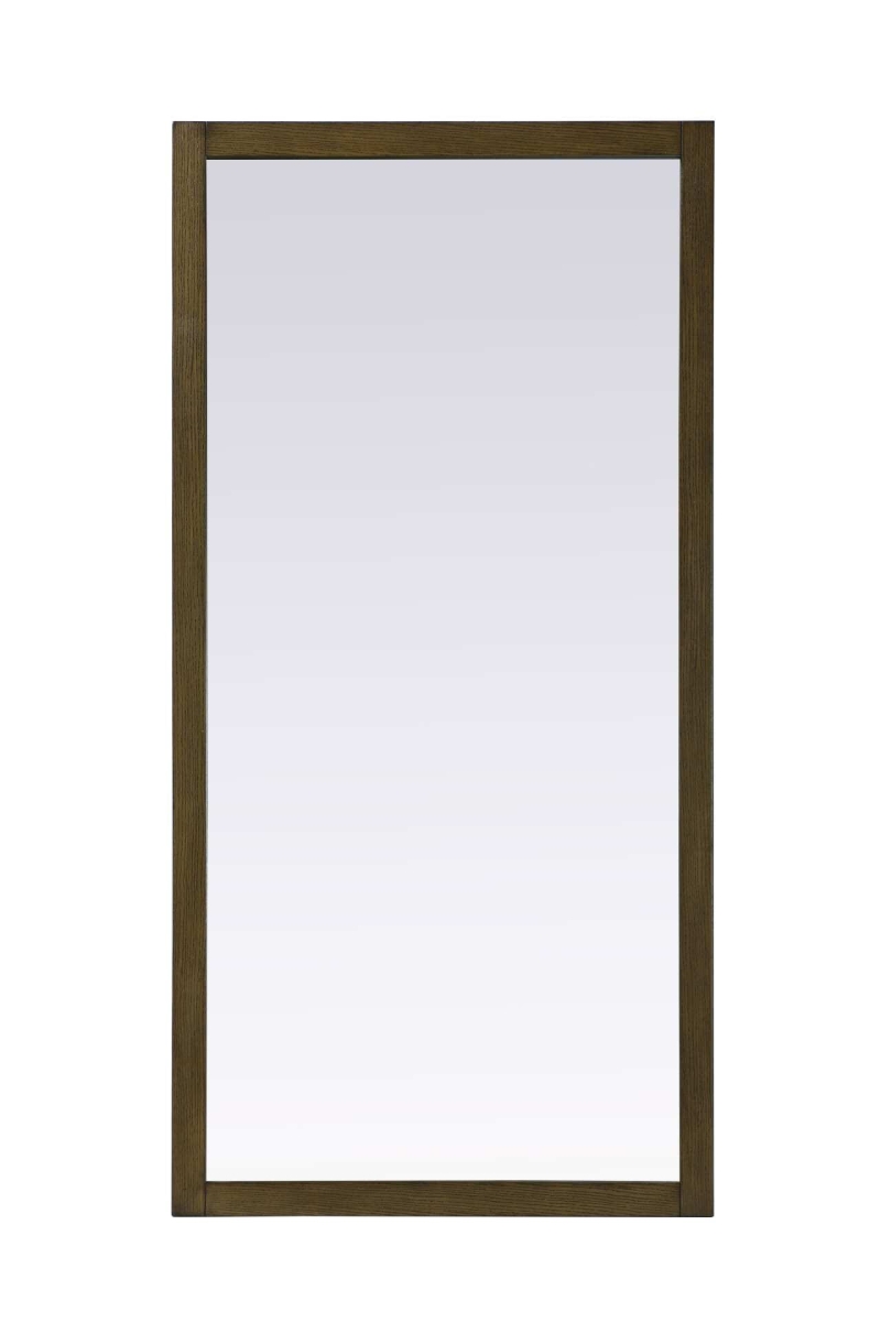 VM37236HO 72 x 36 in. Norah Rectangle Wood Mirror, Hazel Oak