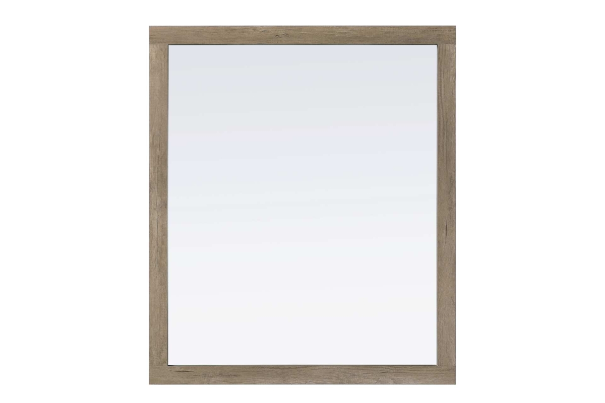 VM34236NT 42 x 36 in. Norah Rectangle Wood Mirror, Natural Oak