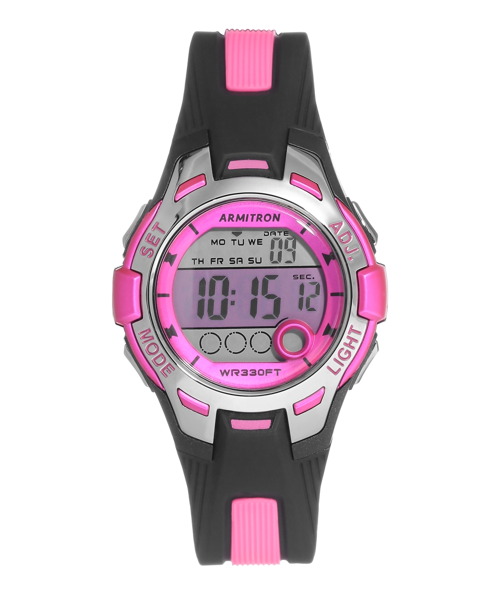 45-7030pnk Women Pink & Black Chronograph Digital Sport Watch