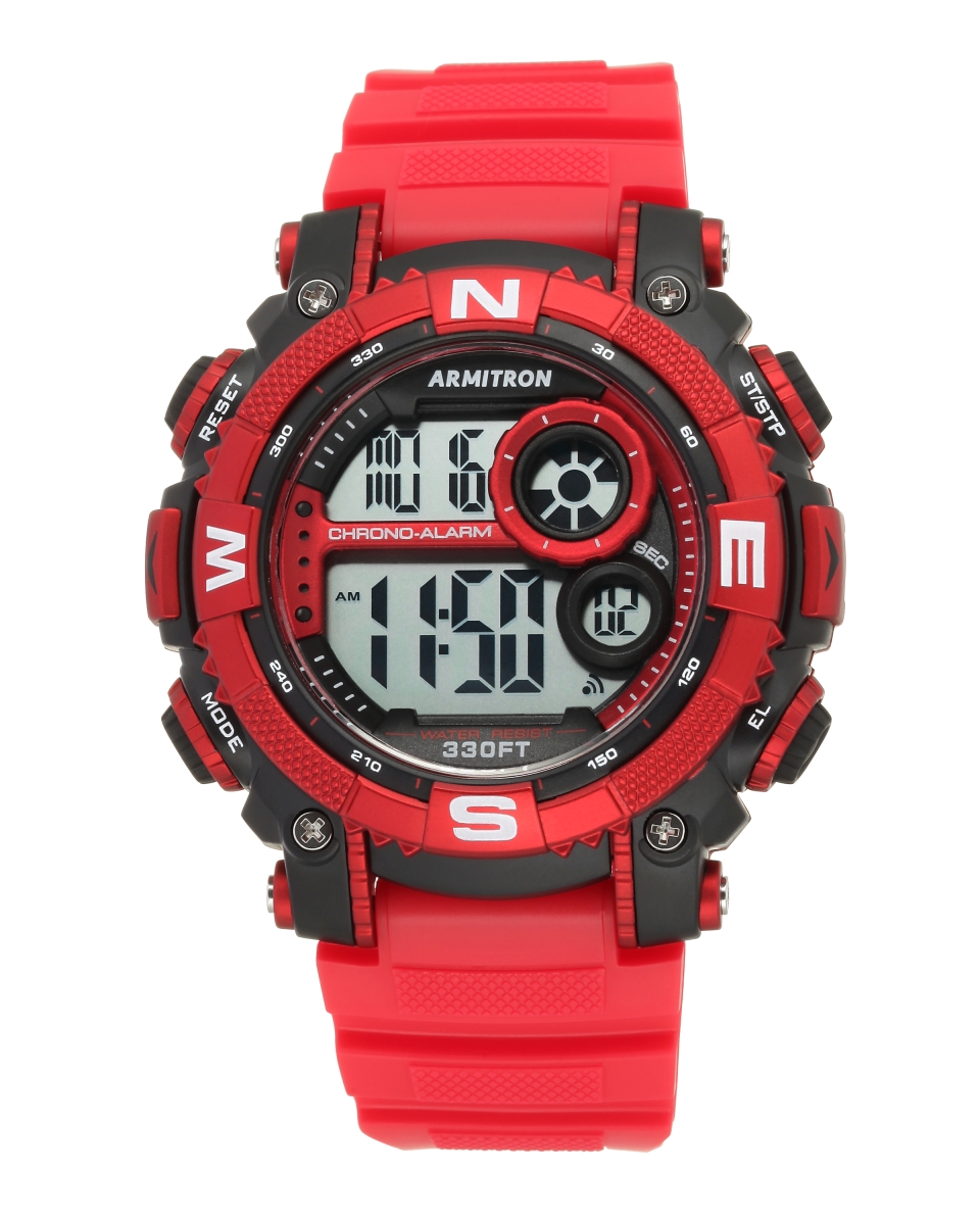 40-8284rdbk Men Digital Chronograph Watch, Red & Black