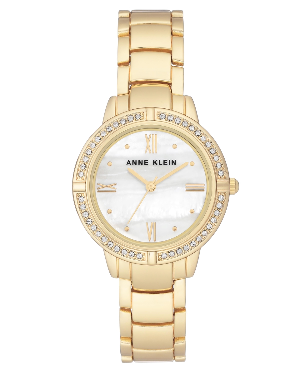 Ak-2874mpgb Women Gold Bracelet Watch With Mother Of Pearl Dial
