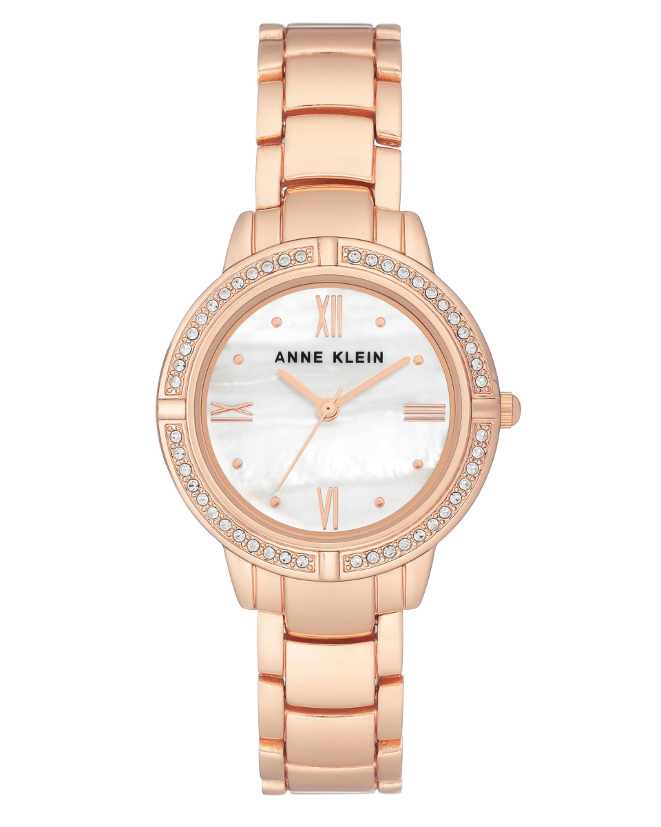 Ak-2874mprg Women Rose Gold Mother Of Pearl Bracelet Watch