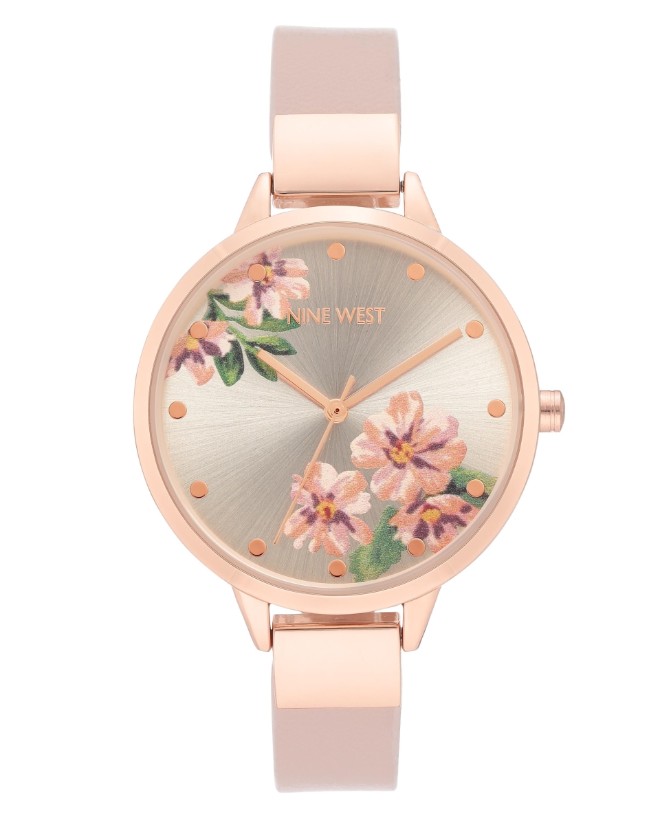 Nw-2268flpk Women Rose Gold Tone & Pink Strap Watch