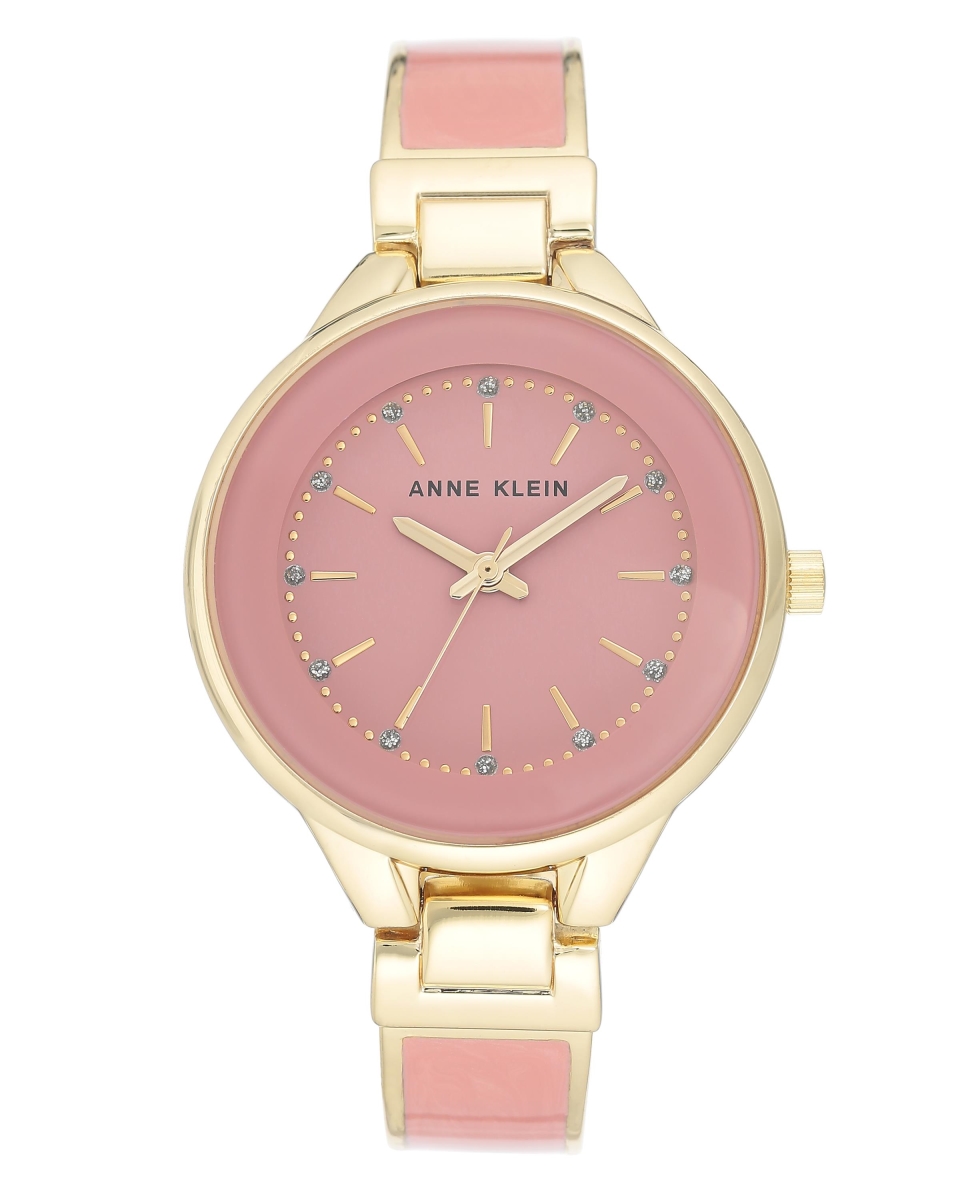 Ak-3318pkgb Women Gold Tone & Pink Glitter Watch