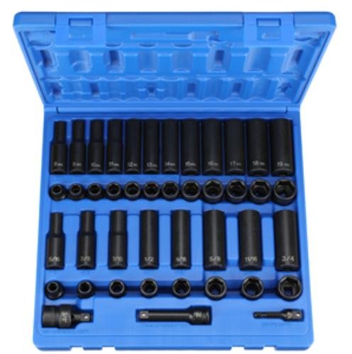 Gy1243rd 0.38 In. Drive 43 Piece Standard, Deep Sae & Metric Set