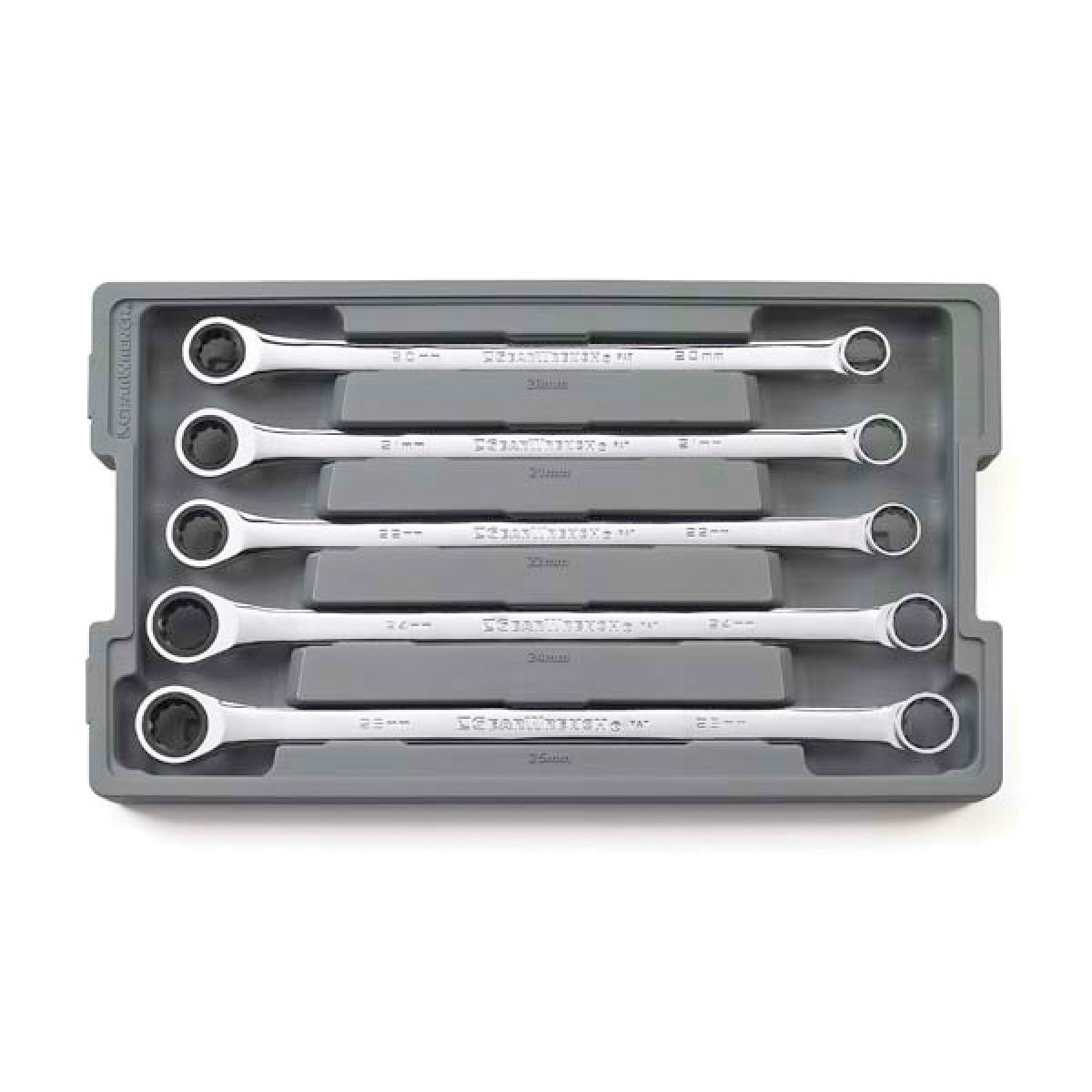 Vmdpw100 5 Piece Metric Double Box Universal Spline Reversible Ratcheting Wrench Set - Extra Large