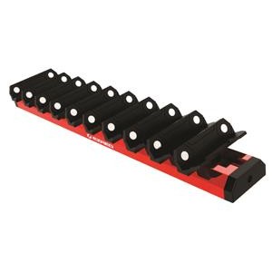 Ezwr10-rd 10 Slot Red Magnetic Wrench Rack - Red