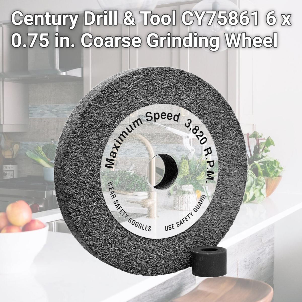 Picture of Century Drill & Tool CY75861 6 x 0.75 in. Coarse Grinding Wheel