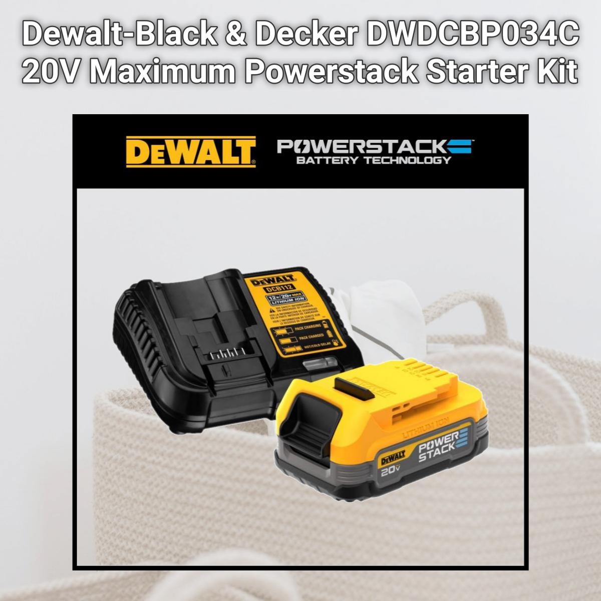 Picture of Dewalt-Black & Decker DWDCBP034C 20V Maximum Powerstack Starter Kit